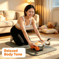 Rouleau abdominal épaissi de style nouveau avec rebond automatique pour entraînement abdominal à domicile pour hommes et femmes