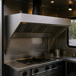 Hotte d'extraction commerciale Vevor 8 pieds avec grille en U détachable, filtre à graisse en maille, en acier inoxydable 201, fixation murale - Product Image 2