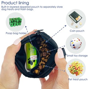 Free sample Custom Logo Multi-functional Reusable Dog Walking <b>Treat</b> Pouch Magnetic Closure Cat Silicone Snack Bag For Pet - Product Image 3