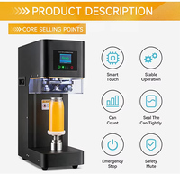 Machine de scellage automatique pour boîtes de conserve, scelleuse de gobelets pour boissons, scelleuse de gâteaux, machine d'emballage électrique pour bouteilles rondes en aluminium