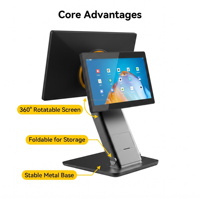 Caja Registradora POS con Pantalla Táctil Android Windows 11 Todo en Uno, Máquina de Pedidos de Una o Dos Pantallas para Restaurantes, Teterías y Negocios de Alta Gama