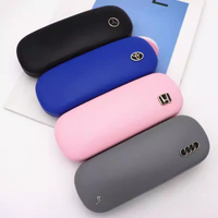 Étui à lunettes rigide rectangulaire à motif uni avec logo personnalisé, vente en gros, boîte en fer PU simple et créative pour hommes, femmes et étudiants