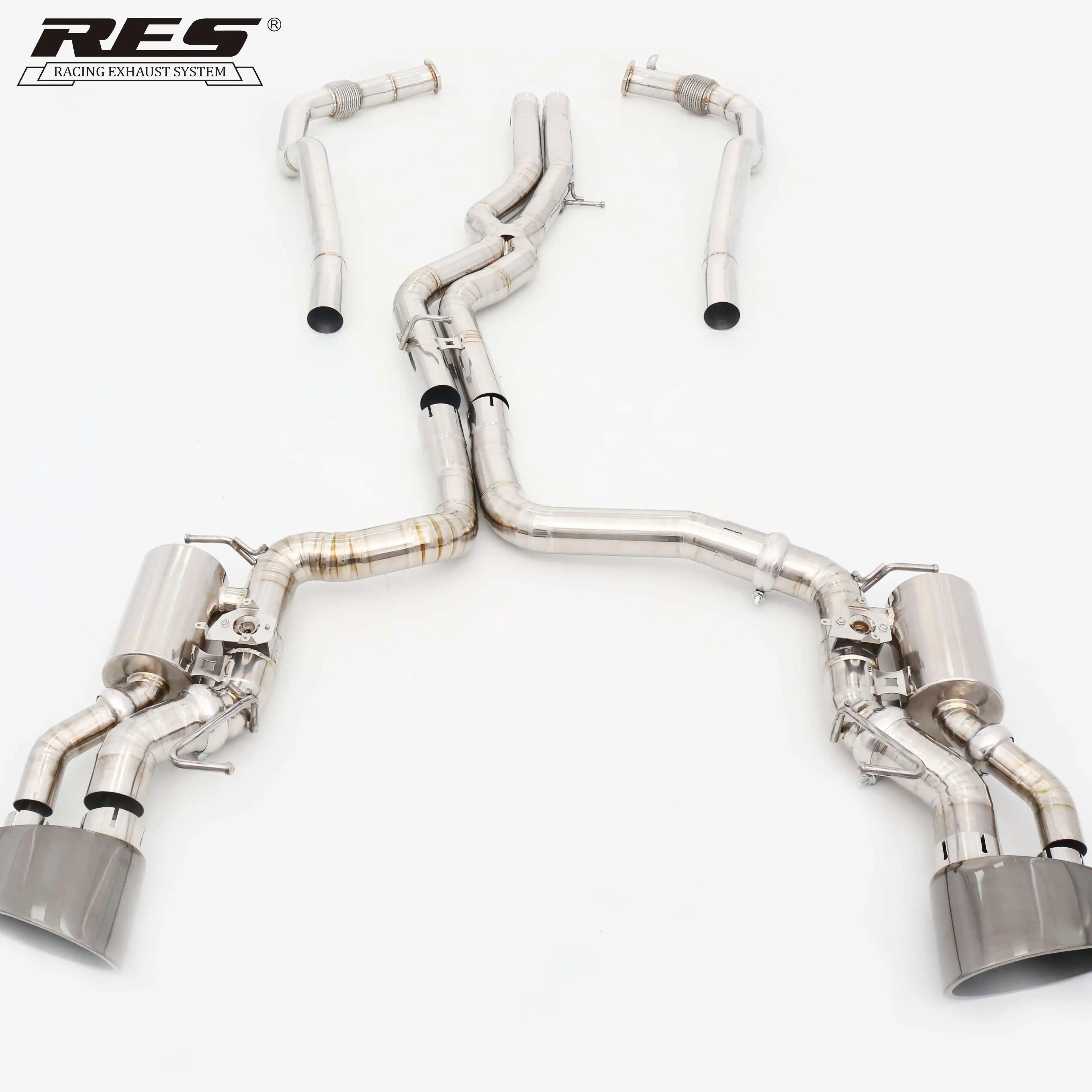 Audi RS6 RS7 C8 2022 SS304 Full Exhaust System With Valve No Need Tune