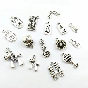 Vintage Tibetan Silver Plated Mixed beads Craft Charms Bracelets Accessories Findings Tool Charms DIY Pendants