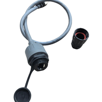 Câble d'extension RJ45 étanche IP68, câble Ethernet blindé CAT6, câble LAN extérieur avec verrouillage à vis et capuchon anti-poussière