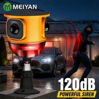Sirène antivol solaire 120 dB, étanche IP55, alarme extérieure à lumière stroboscopique, détection à 360 degrés pour entreprises, propriétés et entrepôts