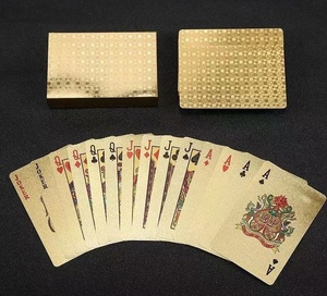 ไพ่โป๊กเกอร์แผ่นฟอยล์สีทองลาย US ดอลลาร์ชิปและถาดสำหรับเล่น - Product Image 3