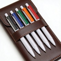 Porte-stylo Yf en plastique promotionnel simple noir/bleu 145x15mm