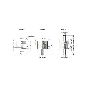 Ganter Griff Rubber BUFFER Gin GN 351 D1 50มม. D2ม. 10ชม. 40มม. พร้อมสกรู2ตัวยาว28มม. - Product Image 2