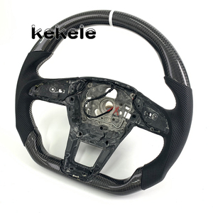 Volante de Fibra de Carbono Personalizado para Seat <span class=keywords><strong>Cupra</strong></span> con Elegante Franja Superior de Carreras, Compatible con Tavascan, Terramar, Formentor, León, <span class=keywords><strong>Ibiza</strong></span> - Product Image 5