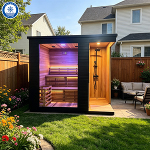 <span class=keywords><strong>Sauna</strong></span> de exterior moderna y lujosa <span class=keywords><strong>con</strong></span> ducha, de madera maciza, <span class=keywords><strong>con</strong></span> infrarrojos y estufa tradicional, capacidad para 4-6 personas, para jardín. - Product Image 6