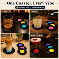 Sous-verres en PVC souple personnalisés à bas prix, sous-verres promotionnels pour boissons, cadeau publicitaire pour bar, restaurant, maison, table