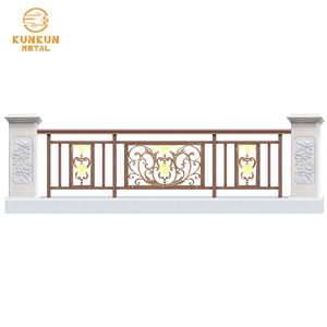 Modern siyah <span class=keywords><strong>Metal</strong></span> merdiven alüminyum korkuluk Villa güverte ve balkon dekoratif güverte korkuluğu sistemi için güzel tasarım - Product Image 3