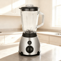 Blender en verre multifonctionnel, usage commercial et domestique, couple élevé, 6 lames, broyage de glace, appareil de cuisine portable