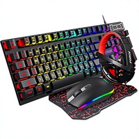 FVQ809 Ensemble de jeu 4-en-1 en gros : Clavier, souris, casque et tapis de souris RGB filaires – Personnalisation OEM/ODM