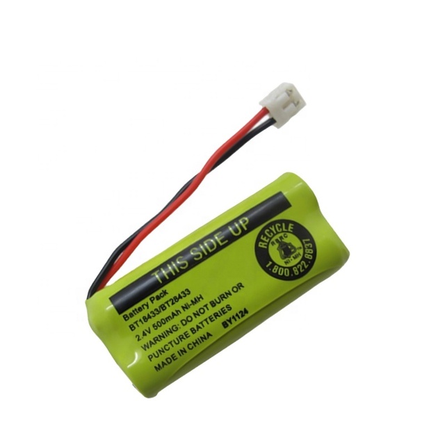 BT18433 BT28433 2.4V 500mAh Ni-MH Rechargeable Battery Pack for Cordless Phones - 800 Cycle Life Replacement Battery