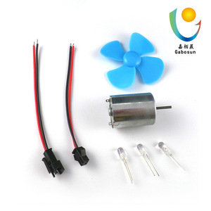 กังหันลมขนาดเล็ก Gabosun ใบพัดไนลอนสีน้ำเงิน พร้อมมอเตอร์และไฟ LED สำหรับการทดลองทางวิทยาศาสตร์ - Product Image 1
