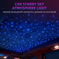 Kit d'éclairage de plafond Twinkle Star pour voiture, éclairage ambiant en fibre optique LED RGBW, télécommande par application, lumière de plafond à intensité variable