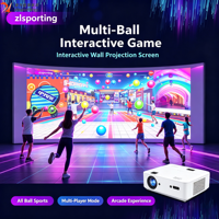 Simulateur d'entraînement de pickleball IA avec projection interactive, multijoueur, pour salles de sport, écoles et gymnases intérieurs