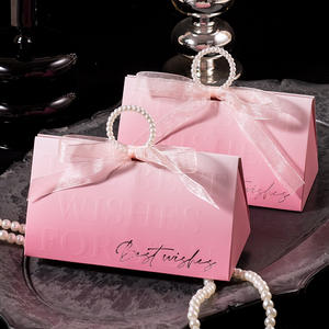 Elegante Geschenkbox mit Prägung und Glückwünschen |   Tragbare Geschenkbox mit Griff für Hochzeiten, Babypartys und Veranstaltungen - Product Image 5