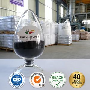 Carburo de Silicio Negro 98.5% FEPA F150 F180, Grano Grueso, SiC Negro <span class=keywords><strong>para</strong></span> Sandblasting de Metales, <span class=keywords><strong>Piedra</strong></span> de Amolar, Pulido de <span class=keywords><strong>Piedra</strong></span> - Product Image 1