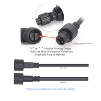 Transformador de Potencia Toroidal Monofásico para Exteriores, Impermeable IP68, 230V 240V 12Vac 50/60Hz con Enchufe UK para Iluminación