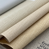 Papel Tapiz Vinílico PVC con Textura de Lino, 20 oz, con Reverso de Tela, Ignífugo, Impermeable, Moderno, para Sala de Estar, Pasillo, Dormitorio, Hotel, Personalizado