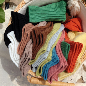 Mumudora ถุงเท้ายาวครึ่งน่องถักสำหรับเด็ก, ถุงเท้ากันลื่นกันลื่นสำหรับฤดูใบไม้ผลิฤดูใบไม้ร่วงขนาดกลางใหญ่/ใหญ่พิเศษเข็มสำหรับเด็กนักเรียนหญิง - Product Image 3