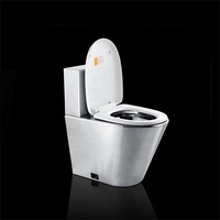Fabricant asiatique de gros WC WC WC monté au sol bateau marin en acier inoxydable WC ensemble de toilettes