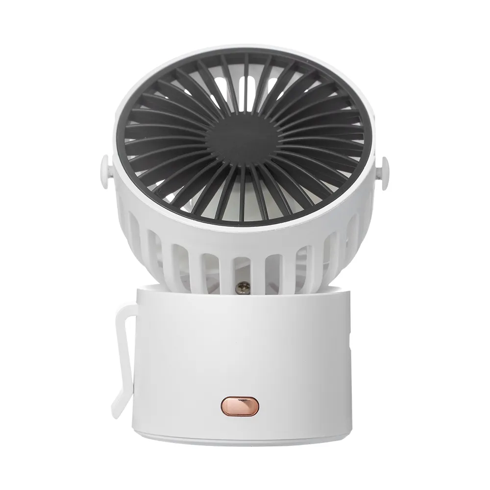 MIQMI wearable leafless hanging neck fan air cooling mini summer rechargeable neck double fan electric air cooler fan