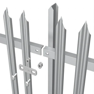 Clôture de sécurité <span class=keywords><strong>palissade</strong></span> européenne à <span class=keywords><strong>prix</strong></span> d'usine, 6 pieds de haut, acier galvanisé à chaud, service de modélisation 3D inclus - Product Image 4