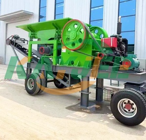 Planta de Trituración de Mandíbulas Móvil Portátil, Trituradora de Piedra de Granito para Cantera de Piedra Imestone con Alimentador Vibratorio y Criba - Product Image 4