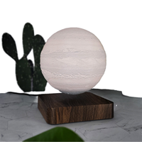 Nouvelle Lampe Lune et Globe de Jupiter Lévitant, à Brancher, Commande Tactile, LED ABS, Taille Moyenne, Lumière Jaune Chaude, Éclairage Moderne pour Salon