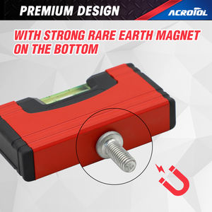 <span class=keywords><strong>Petit</strong></span> <span class=keywords><strong>niveau</strong></span> de poche magnétique, mini <span class=keywords><strong>niveau</strong></span> <span class=keywords><strong>à</strong></span> <span class=keywords><strong>bulle</strong></span> de haute précision avec un design léger de 88 g, utilisation portable pour le bricolage et professionnelle - Product Image 4