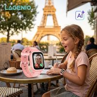 Reloj Inteligente LAGENIO Innovador 4G LTE con IA para Niños, Tarjeta SIM Global, GPS, LBS, WIFI, Podómetro, SOS, para Niños y Niñas