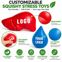 Balle anti-stress souple en PU écologique en forme de cœur rouge avec impression typographique, logo personnalisé, vente en gros, jouet à presser très populaire
