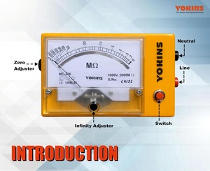 เครื่องทดสอบฉนวนแบบอนาล็อก 500V 1000MΩ |   ผลิตในอินเดีย |   ความแม่นยำ ±5% |   เครื่องทดสอบอินฟราเรดสำหรับสายมอเตอร์และหม้อแปลงไฟฟ้า |   BA-5010 - Product Image 2