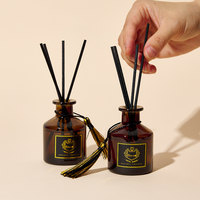RU AIR Luxe 50ml Home & Hotel Aroma Diffuseur Set Verre Roseau Sans Feu Huile Essentielle Désodorisant Parfum Longue Durée