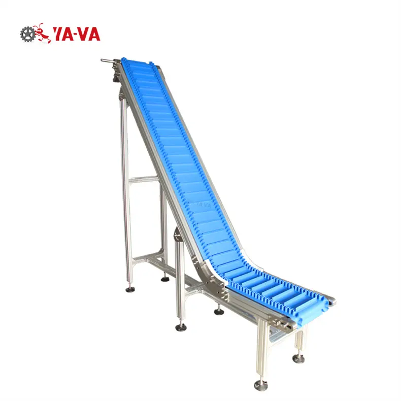 45 derajat tilt adjustable belt conveyor untuk penanganan material/miring belt conveyor