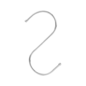 Stainless Steel S Shaped Hook Small Single For Bathroom Kitchen <b>Cabinet</b> Door <b>Wall</b> Mounting - Product Image 1