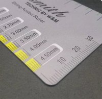 Guitar String Action Gauge Ruler String Pitch Ruler Card Luthier Guitar Fret Leveling Ruler Tool for String Instruments