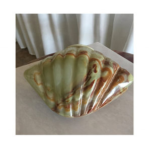 Horloge en forme de coquille de palourde en marbre onyx de qualité supérieure à prix de gros bas - Product Image 4