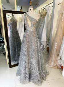 Abito da Sera Monospalla con Paillettes <span class=keywords><strong>Verde</strong></span> Smeraldo/Blu Reale/Grigio Argento/<span class=keywords><strong>Rosso</strong></span> Bordeaux - Product Image 5