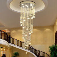 Lustre en cristal long suspendu avec rideau de perles pour la décoration de plafond - Collection Printemps