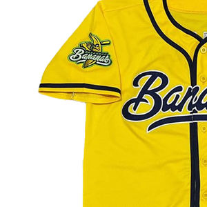 कस्टम सबलिमिटेड कढ़ाई बेसबॉल और सॉफ्टबॉल जर्सी बटन नीचे वर्दी के लिए समान आकार विकल्प नरम और आरामदायक शर्ट - Product Image 3