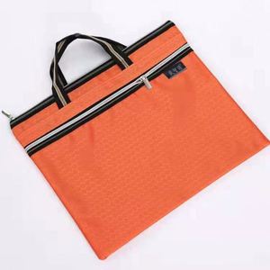 Football Print Oxford Waterproof Double-Layer Office Briefcase with Zipper for Meeting <b>Materials</b> and Document Files - Product Image 5