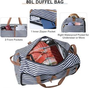BSCI factory Custom <b>Foldable</b> Weekender Bag with <b>Shoes</b> Compartment - Product Image 5