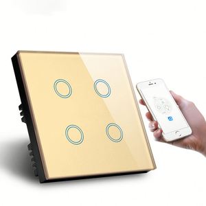4 כנופיית שחור בריטי סטנדרטי Wifi בית קיר מגע מתג גרפיטי חכם בית אור מתג תומך Alexa Google בית - Product Image 6