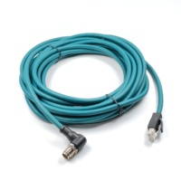 كابل إيثرنت صناعي مخصص من المصنع، موصل Profinet M12 X Code 8pin إلى RJ45 Cat6a، كابل مرن