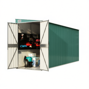 Abri de jardin mural vert 46,5x150,4x70,1 po en acier galvanisé pour usage extérieur - Product Image 1